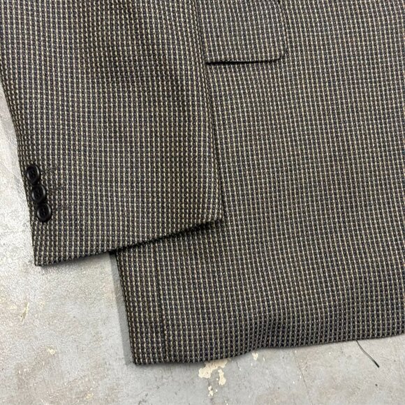 Coppley Hopsack Blazer Wool Sport Coat Check Brown "Cantoni" 42R - Picture 4 of 9